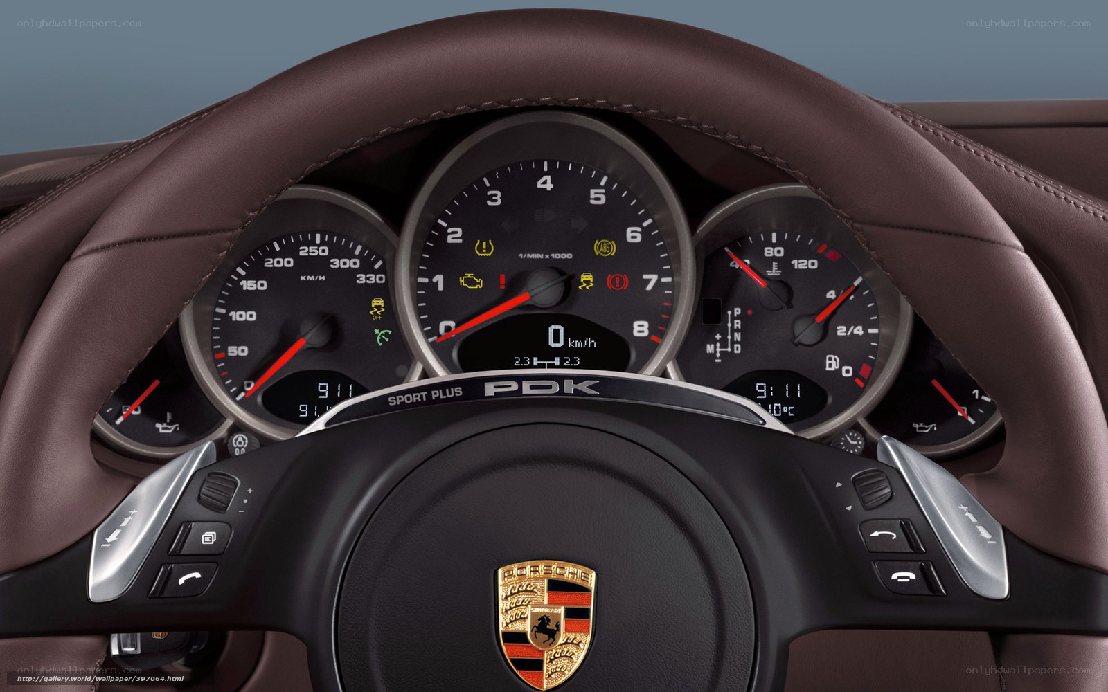 Porsche dashboard close-up