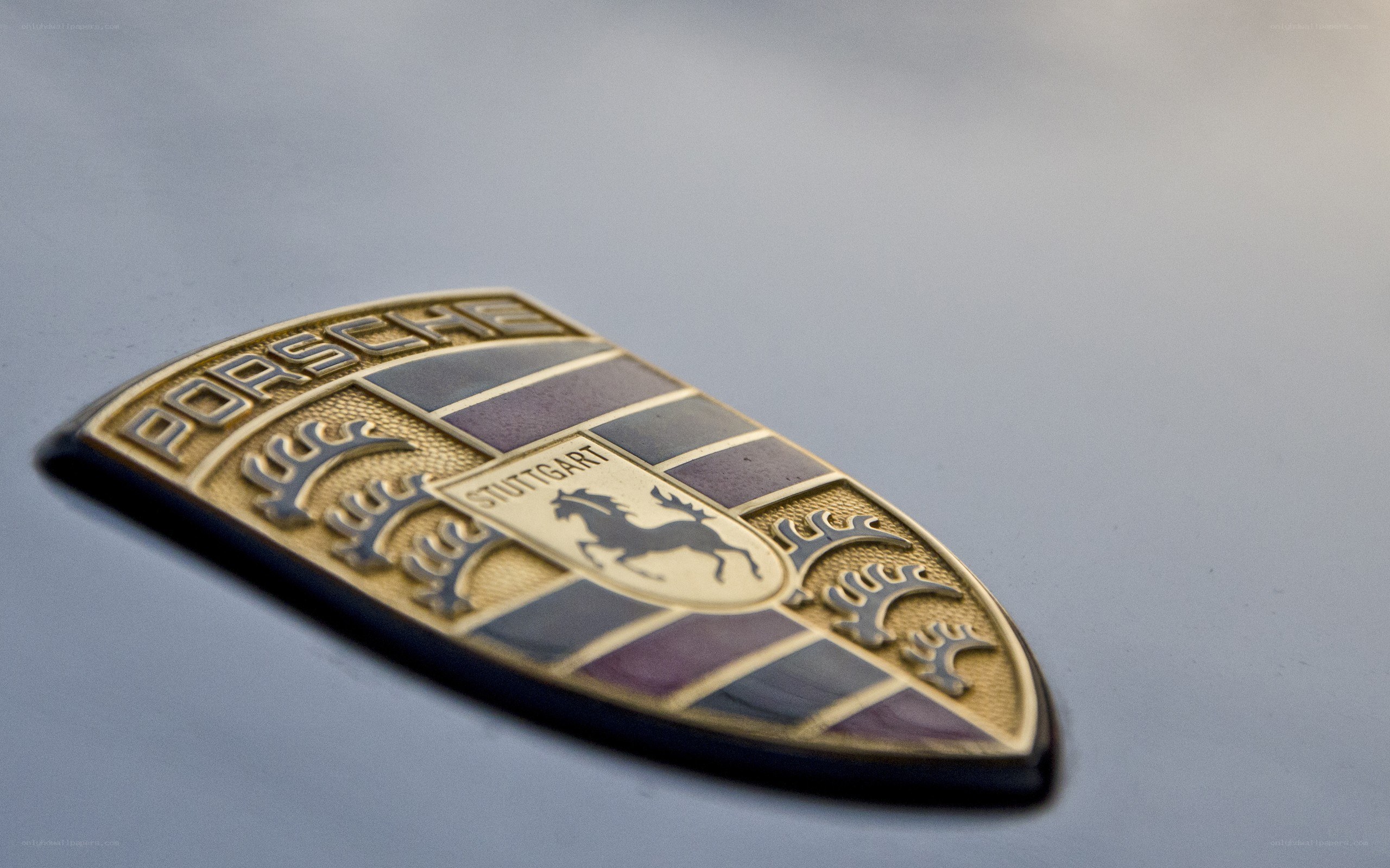 Porsche emblem close-up