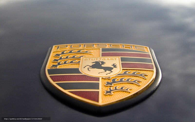 Porsche emblem close-up