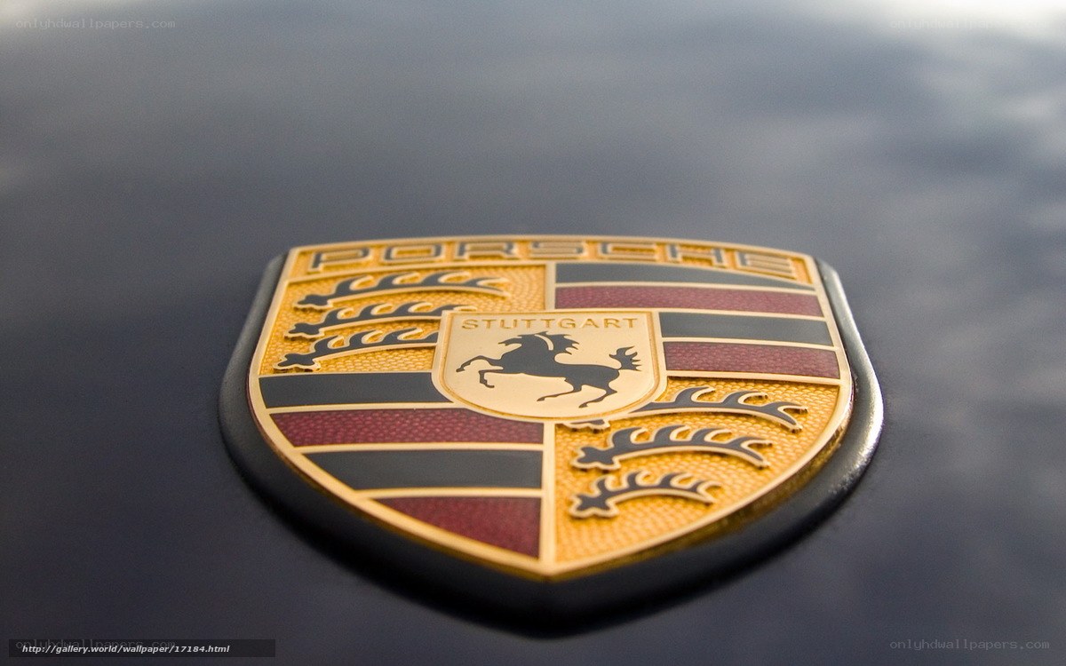 Porsche emblem close-up