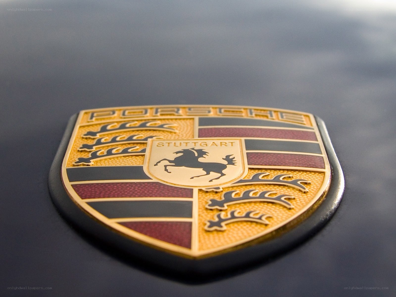 Porsche emblem on car
