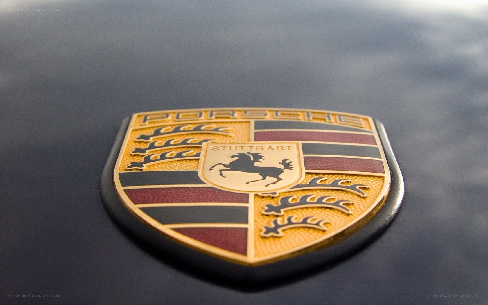 Porsche emblem on car