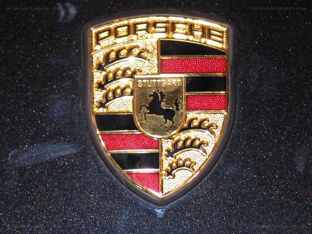 Porsche emblem on car