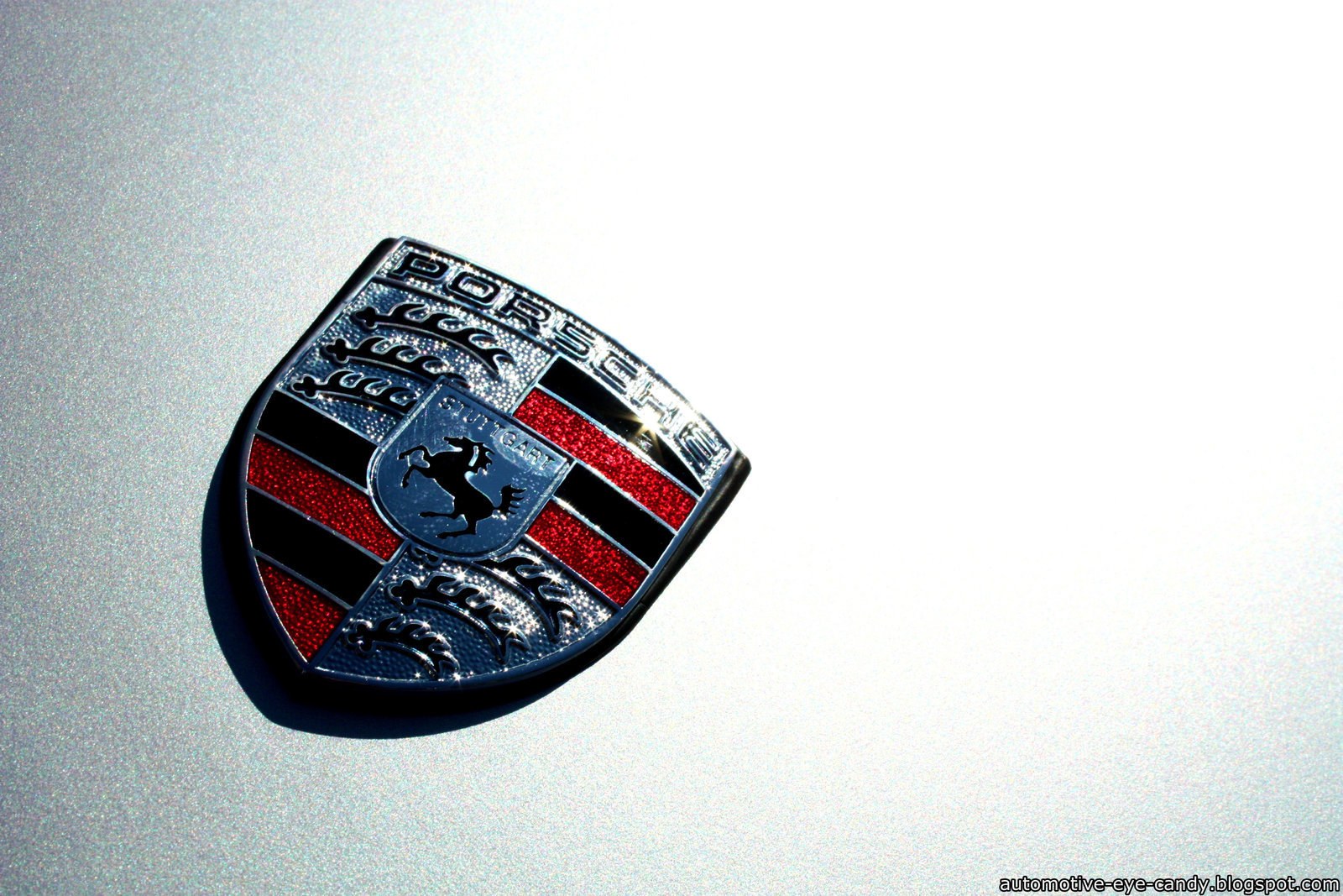Porsche emblem on car
