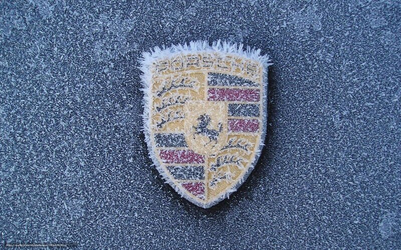 Porsche Emblem on Frost