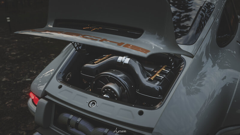 Porsche Engine Bay — Gray