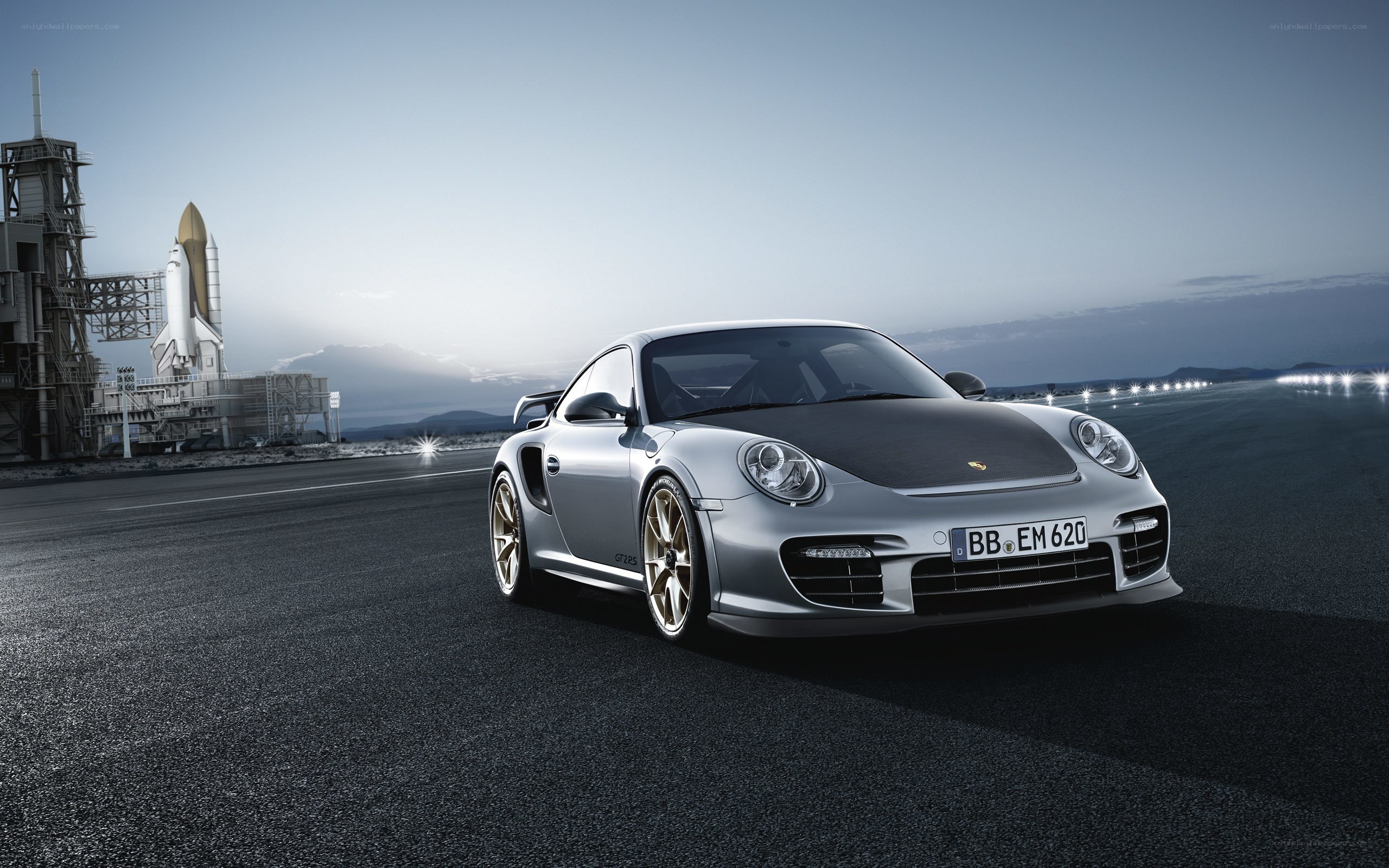 Porsche GT2 RS on launch pad