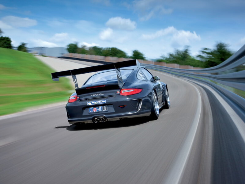 Porsche GT3 Cup on a racetrack
