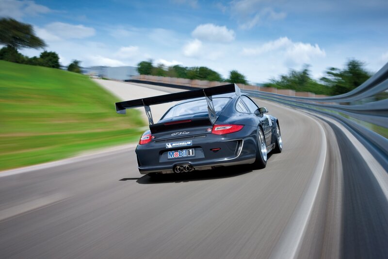 Porsche GT3 Cup on a racetrack