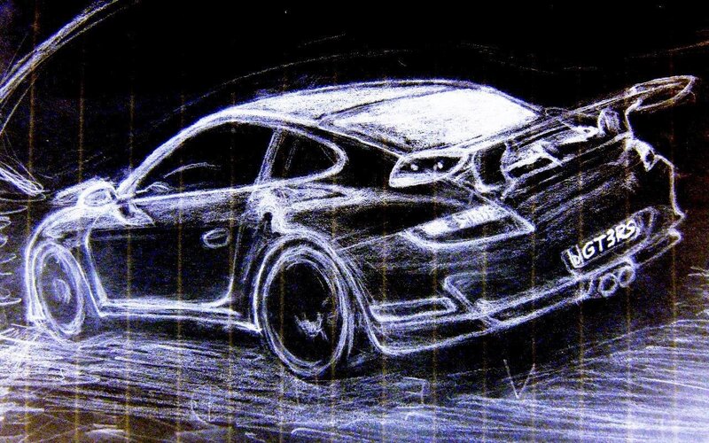 Porsche GT3 RS Car — Black, Dramatic