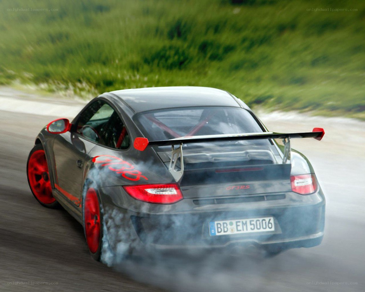 Porsche GT3 RS drifting