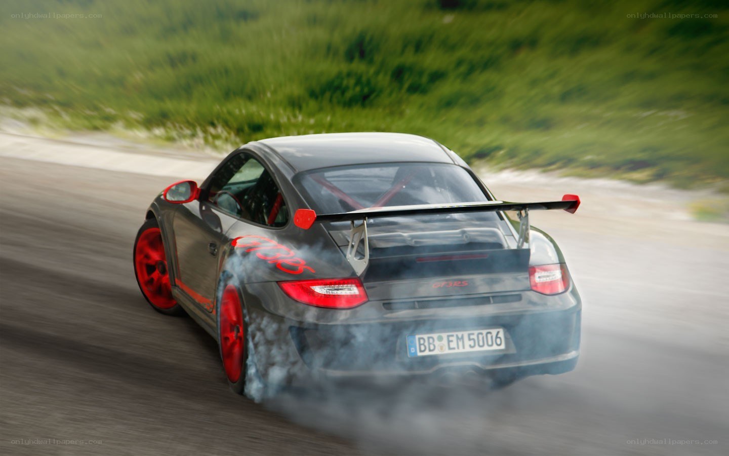 Porsche GT3 RS drifting
