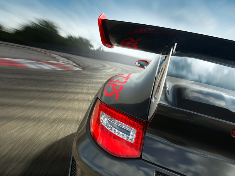 Porsche GT3 RS on a racetrack