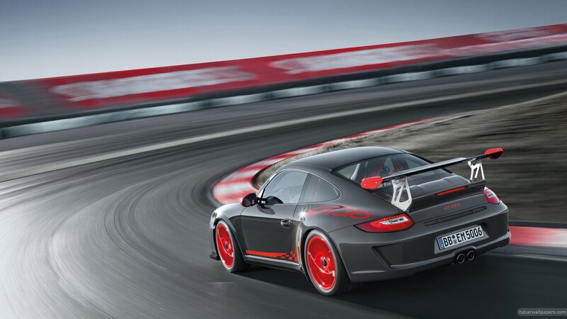 Porsche GT3 RS on a racetrack