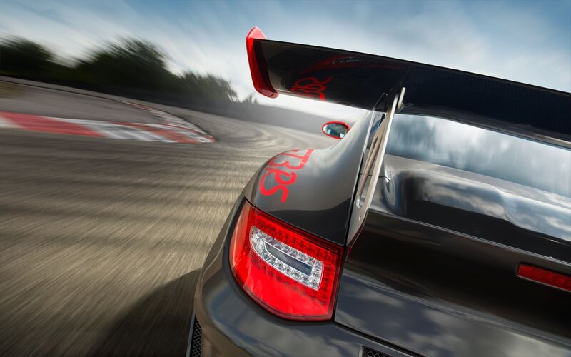 Porsche GT3 RS on a racetrack