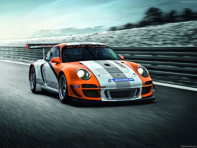 Porsche GT3R Hybrid race car