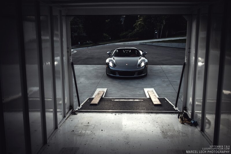 Porsche in a garage