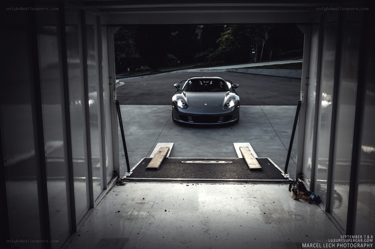 Porsche in a garage