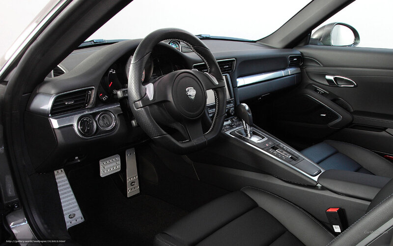 Porsche interior dashboard view