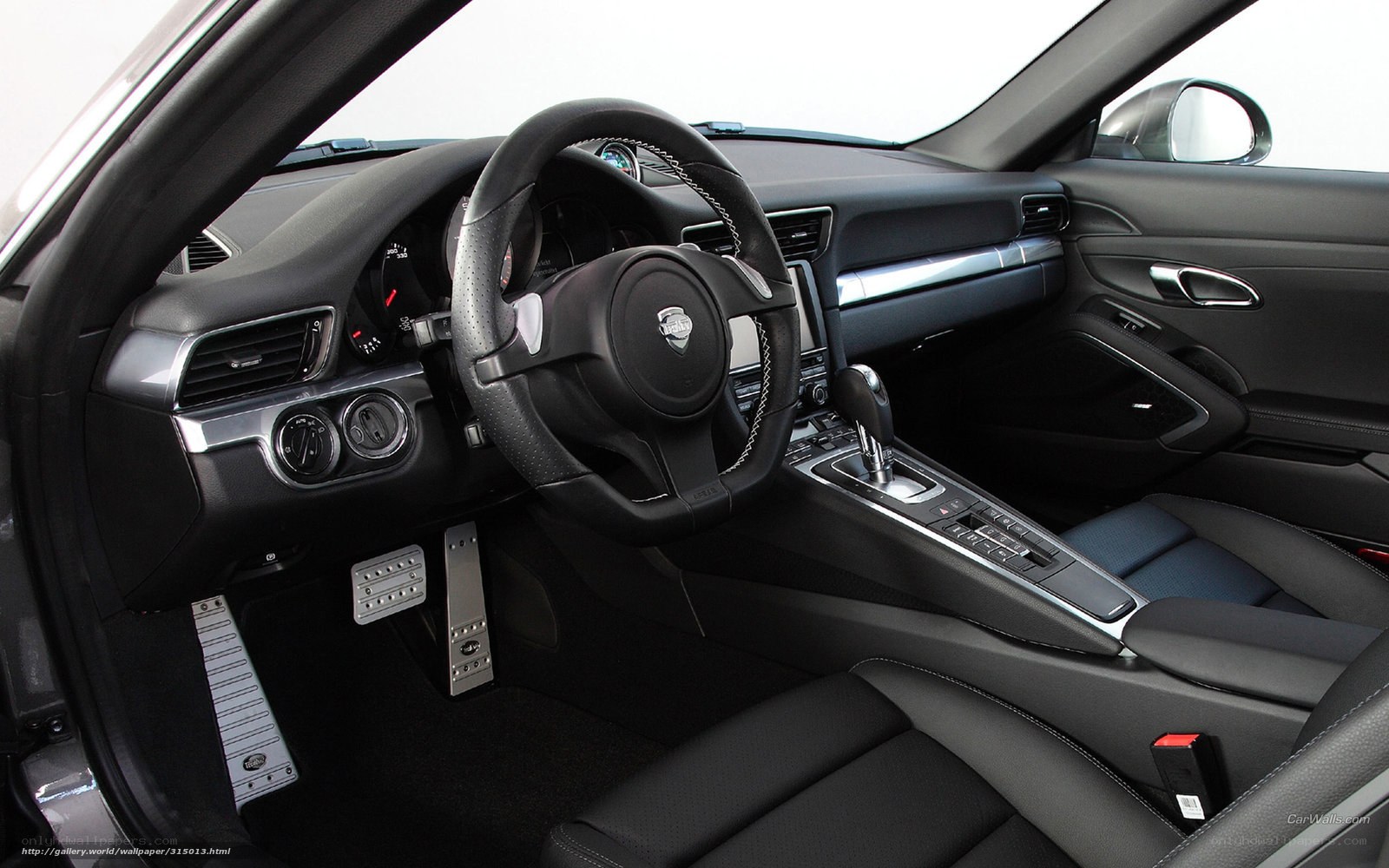 Porsche interior dashboard view