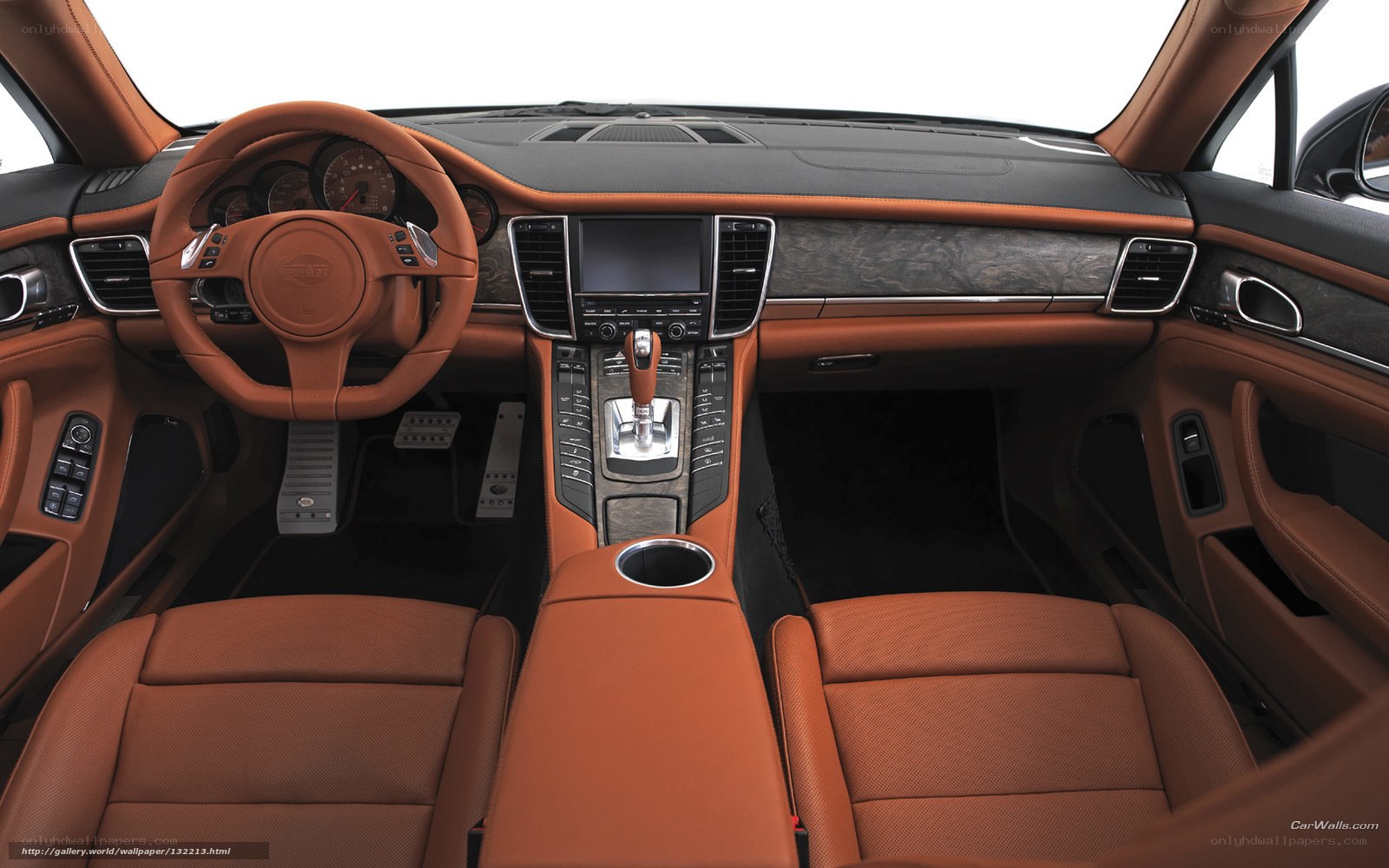 Porsche interior dashboard view