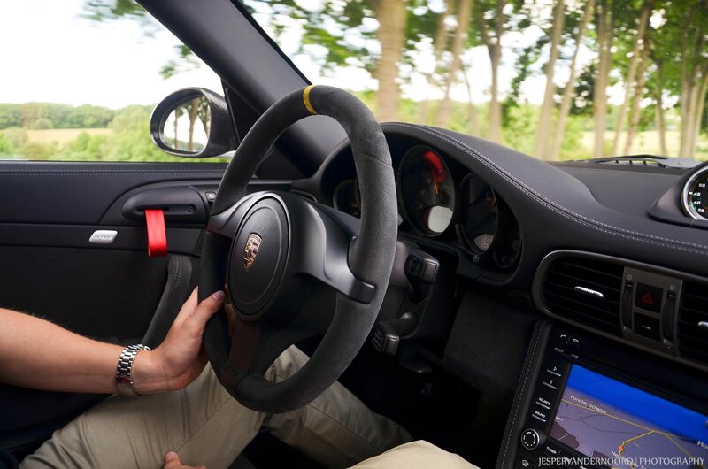 Porsche interior with driver