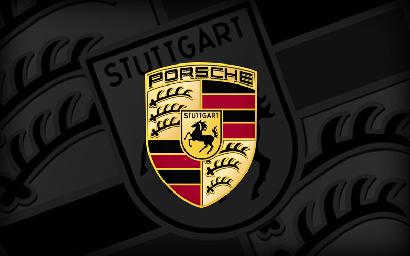 Porsche Logo on Black