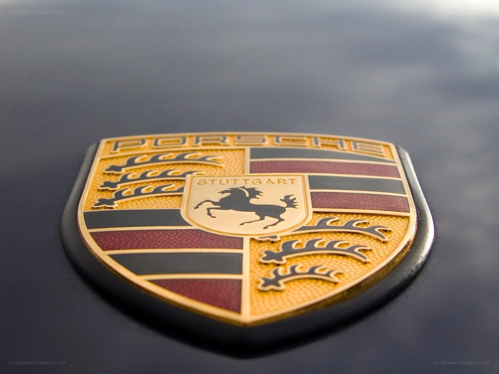 Porsche logo on car