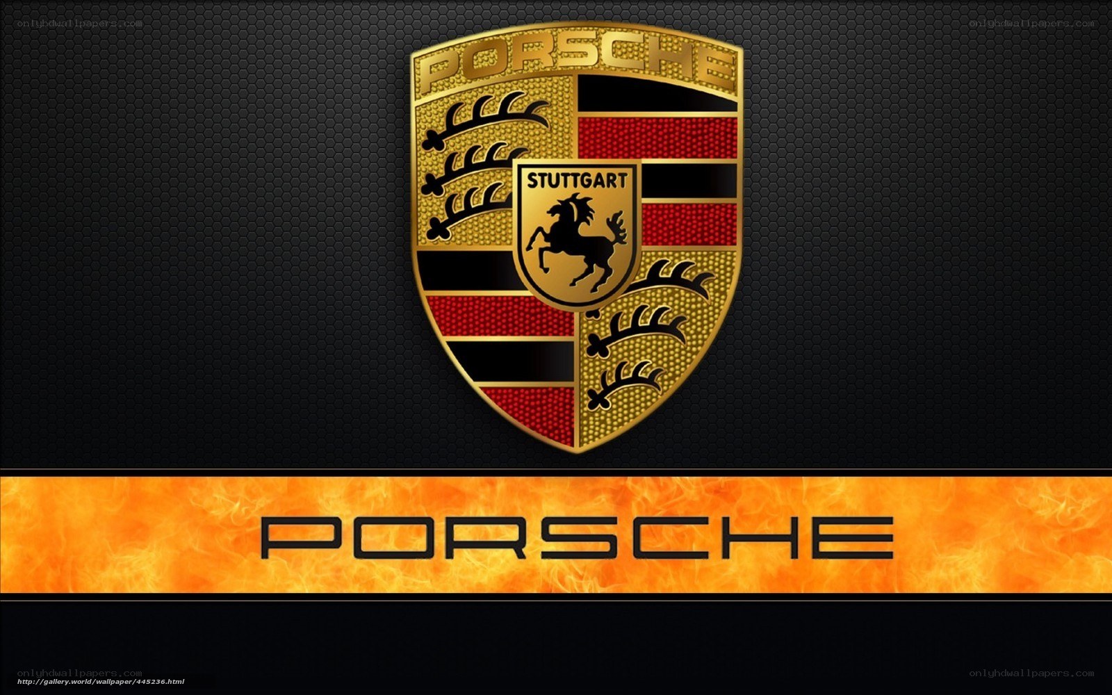 Porsche logo on textured background