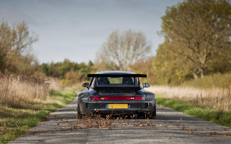 Porsche on a country road