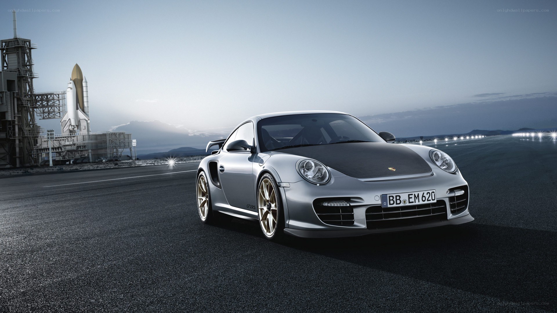 Porsche on a launch pad