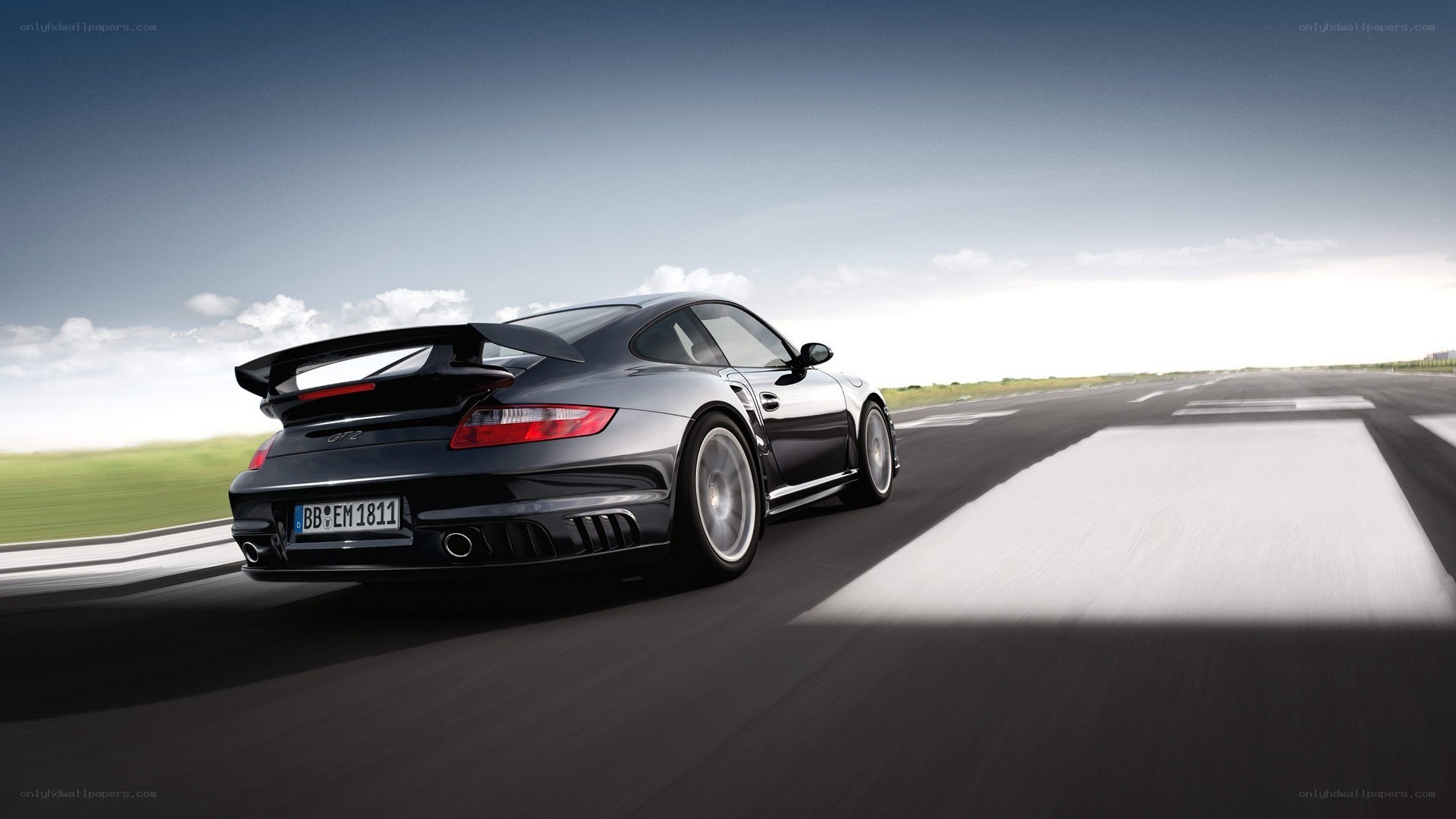 Porsche on a racetrack