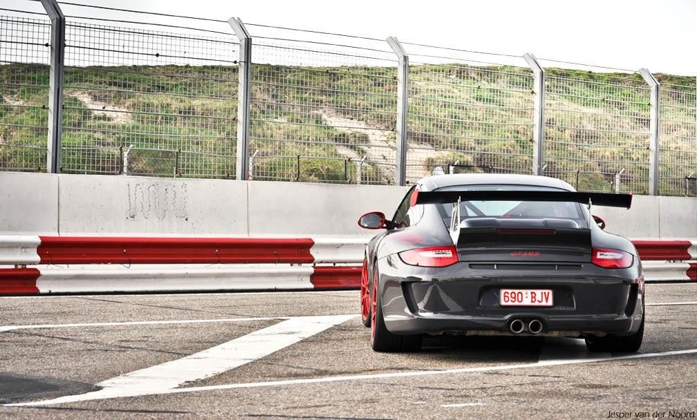 Porsche on a racetrack