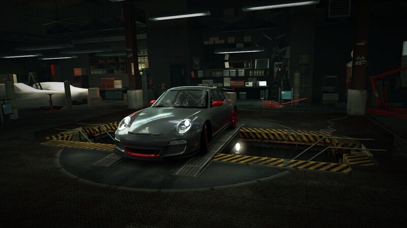 Porsche on a turntable