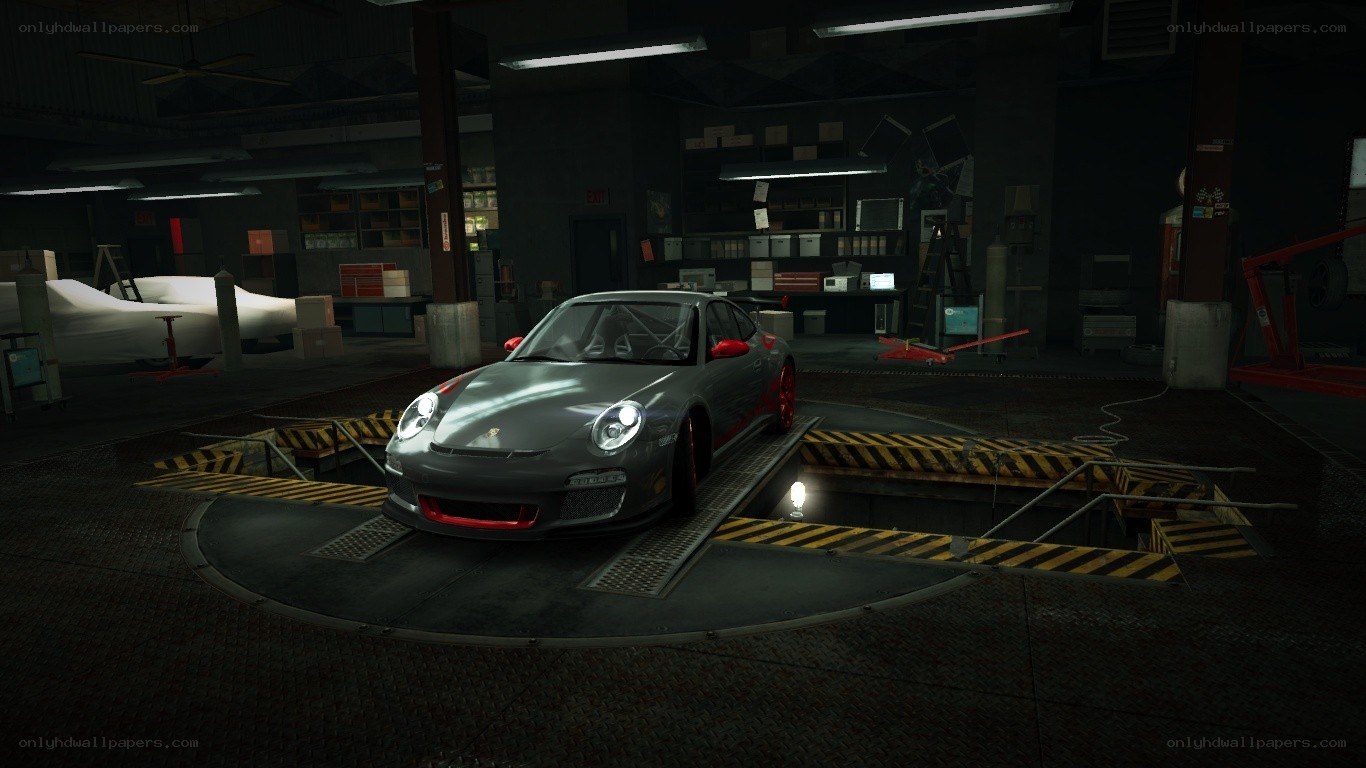 Porsche on a turntable