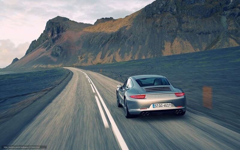 Porsche on a winding road