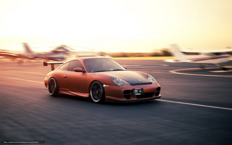 Porsche on airport tarmac