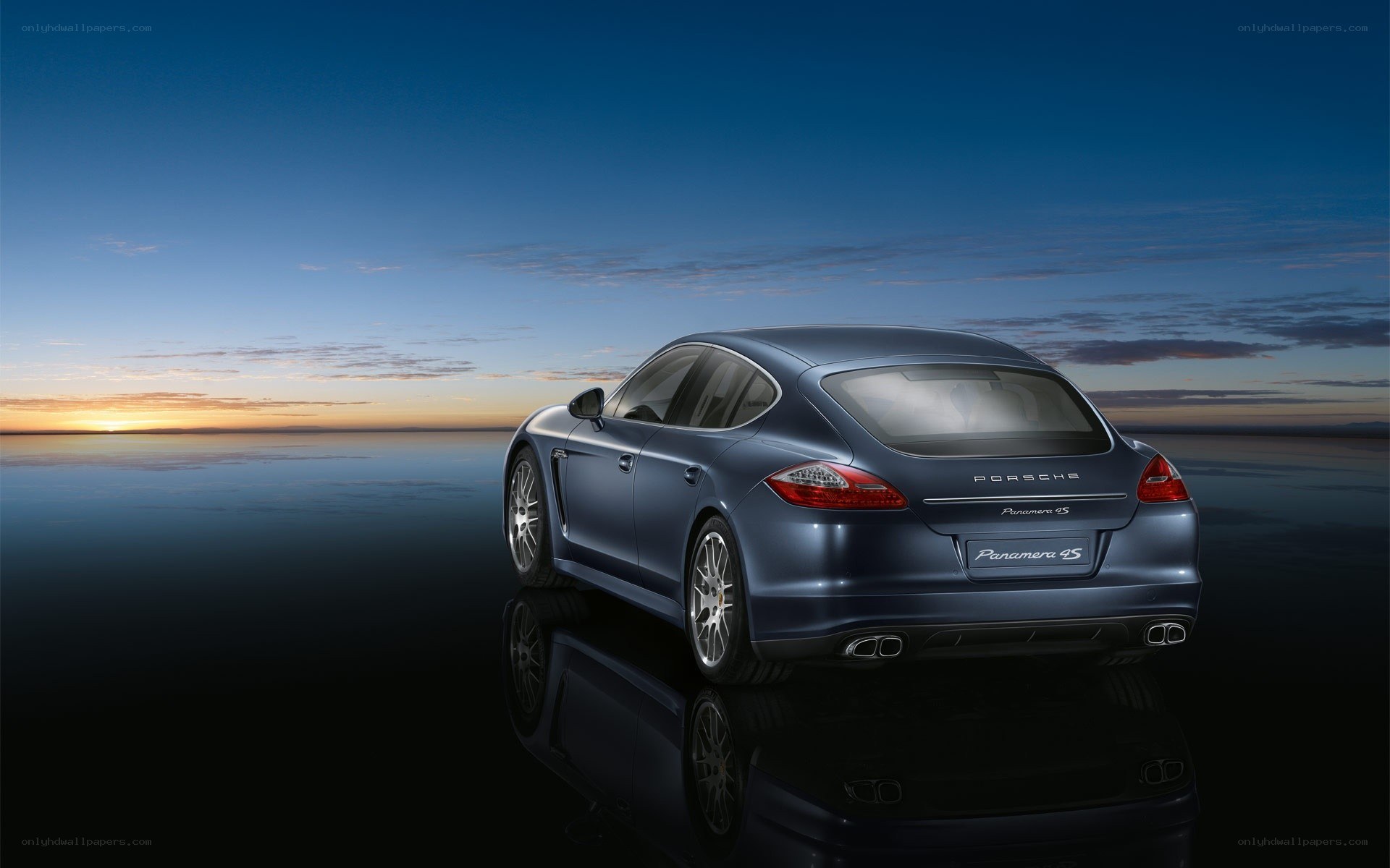 Porsche Panamera 4S at sunset