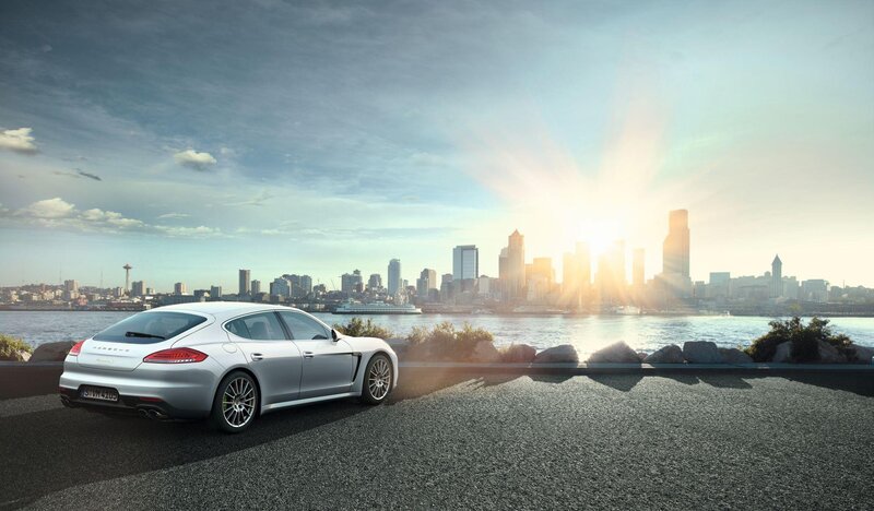 Porsche Panamera by the city
