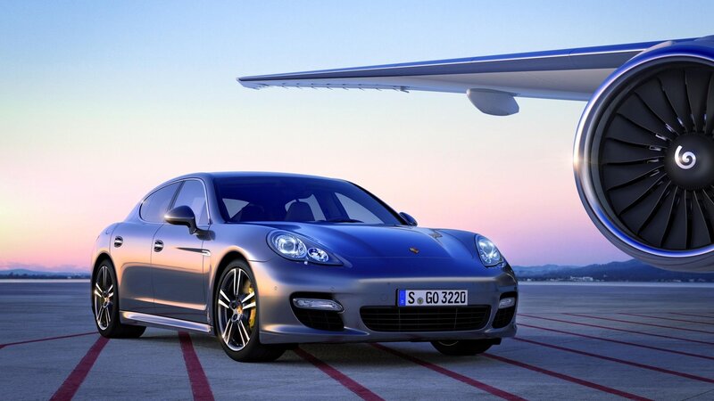 Porsche Panamera on tarmac