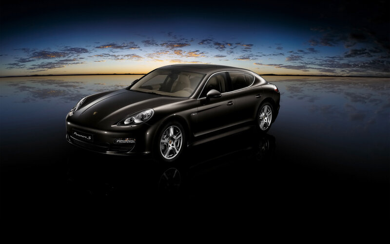 Porsche Panamera S at dusk