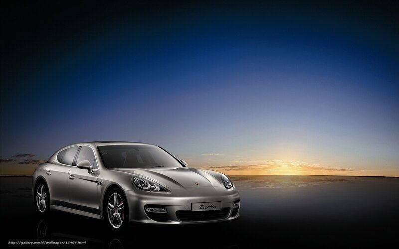 Porsche Panamera Turbo at sunset
