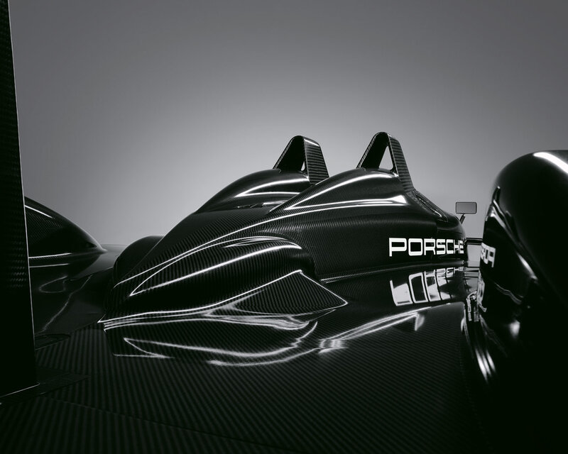 Porsche race car carbon fiber