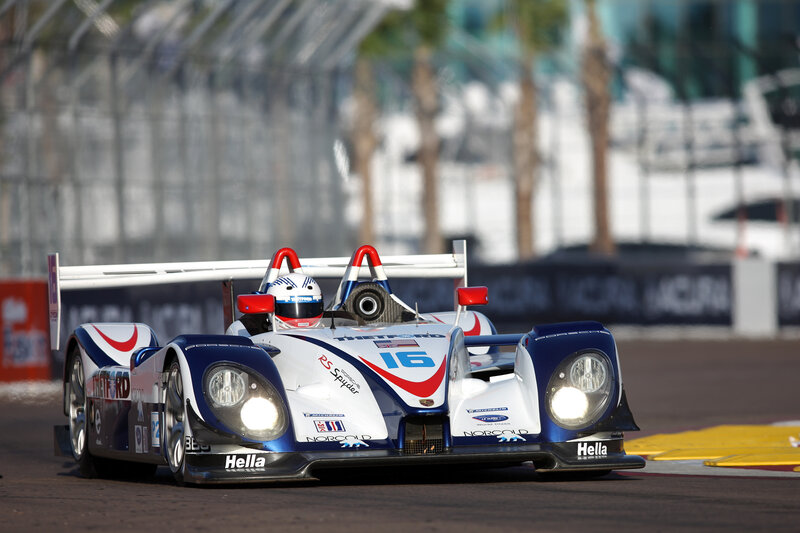 Porsche race car on track