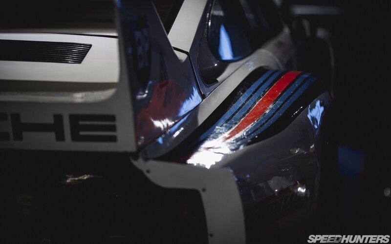 Porsche race car rear detail