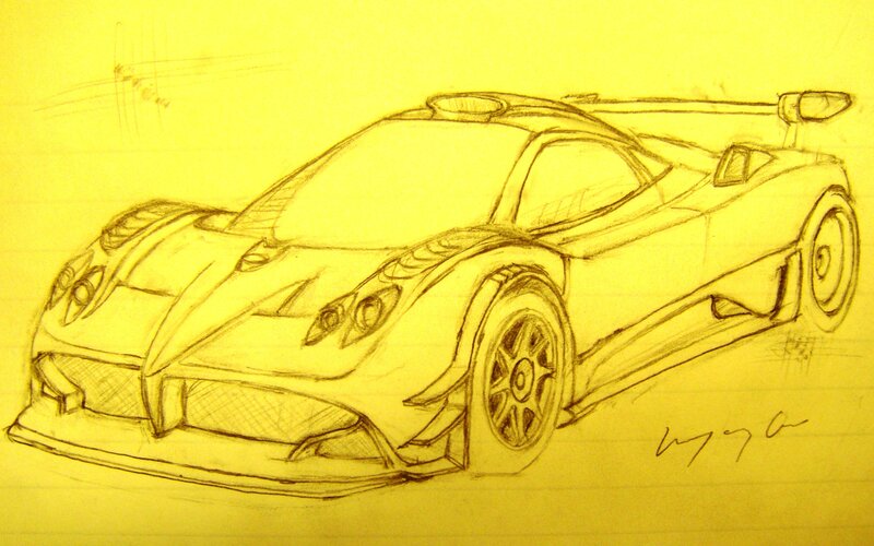 Porsche race car sketch