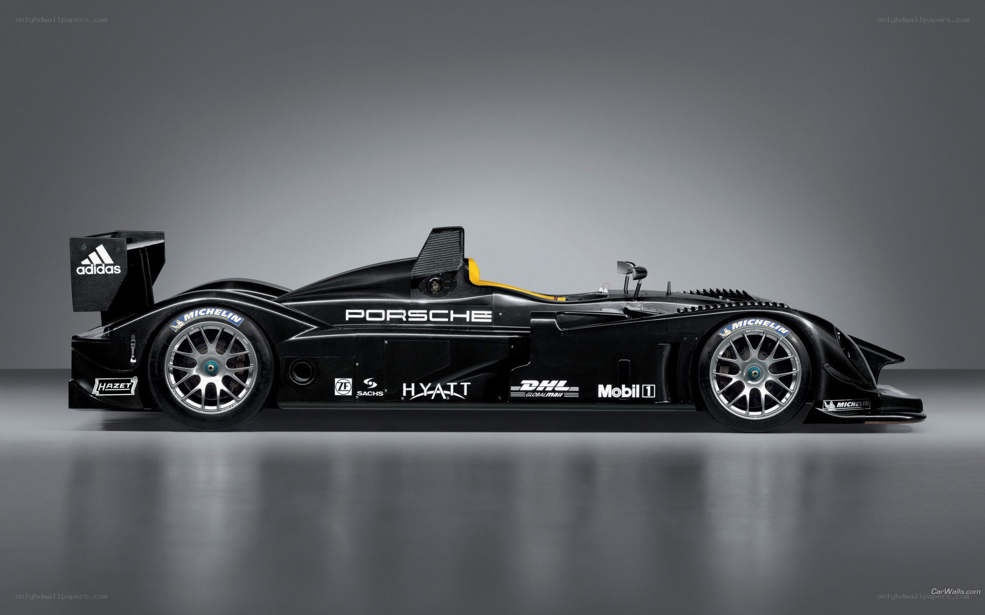 Porsche racing car side profile