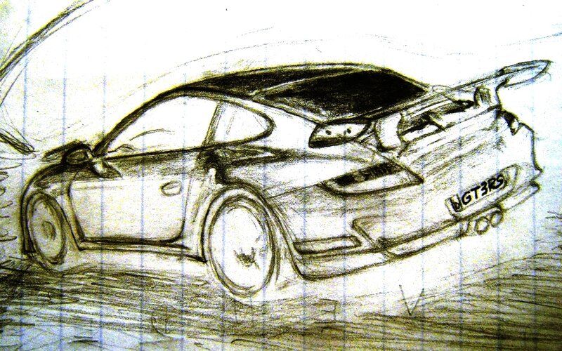 Porsche Sports Car — Black, Dynamic
