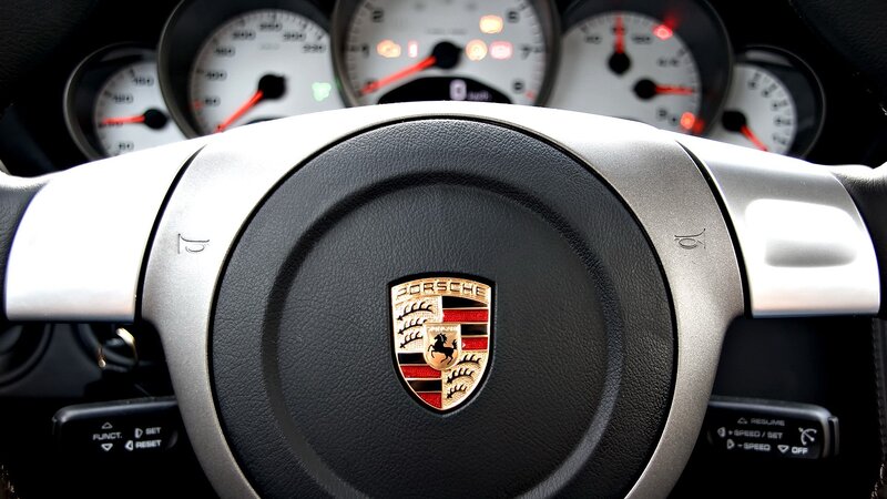 Porsche steering wheel interior