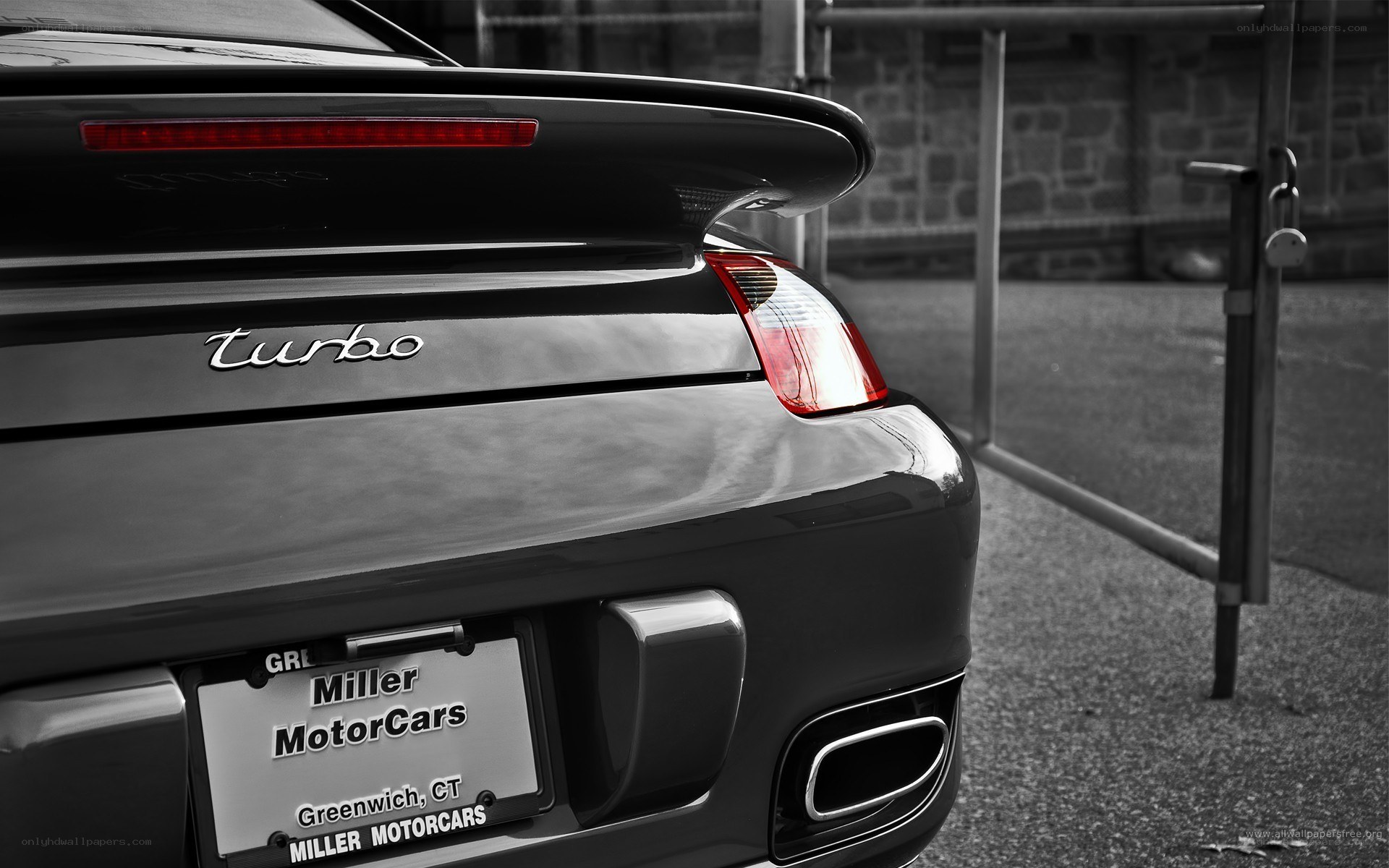 Porsche Turbo rear view